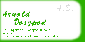 arnold doszpod business card